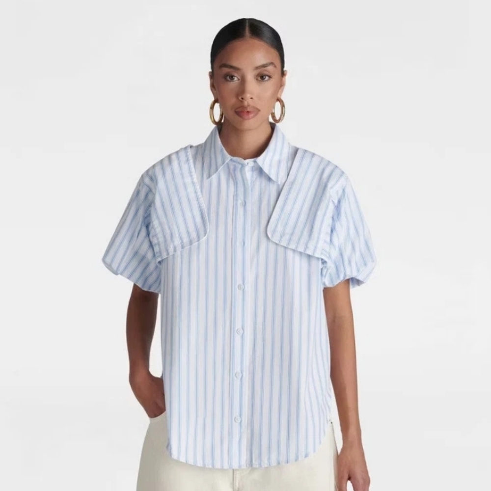 KBB by KAHLANA Women’s Long Sleeve ‘The Convertible Sleeve Button Down’